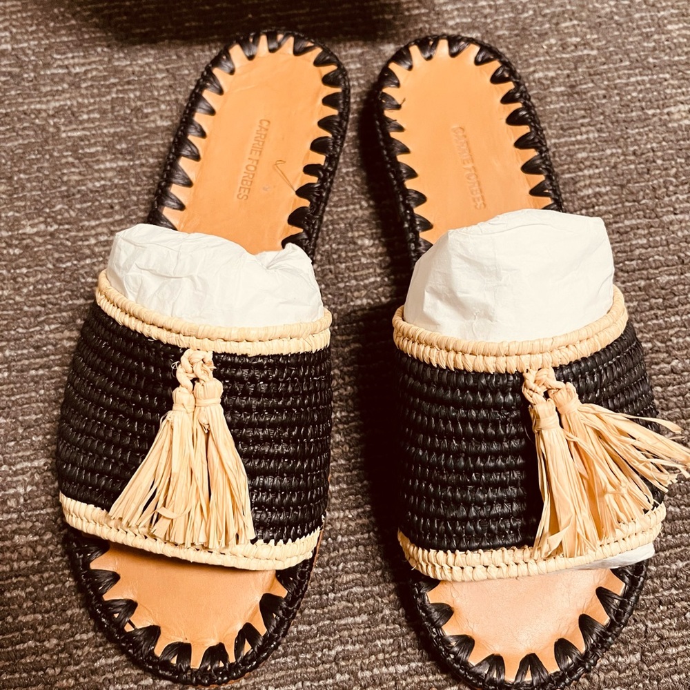 Carrie Forbes Adam Pom slides black, size 36